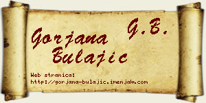 Gorjana Bulajić vizit kartica